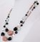 Collier en Or Rose et Argent avec Onyx et Perles de Jade, 1950s 2