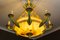 Großer Kronleuchter aus Alabaster & Bronze mit 16 Leuchten im Empire-Stil, 1920er 13
