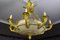 Großer Kronleuchter aus Alabaster & Bronze mit 16 Leuchten im Empire-Stil, 1920er 2