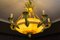 Large Empire Style Alabaster and Bronze 16-Light Chandelier, 1920s 14