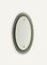 Mid-Century Oval Wall Mirror with White Smoked Glass Frame attributed to Cristal Arte, Italy, 1960s, Image 5