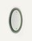 Mid-Century Oval Wall Mirror with White Smoked Glass Frame attributed to Cristal Arte, Italy, 1960s 2