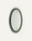 Mid-Century Oval Wall Mirror with White Smoked Glass Frame attributed to Cristal Arte, Italy, 1960s, Image 2