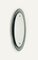 Mid-Century Oval Wall Mirror with White Smoked Glass Frame attributed to Cristal Arte, Italy, 1960s 8