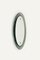 Mid-Century Oval Wall Mirror with White Smoked Glass Frame attributed to Cristal Arte, Italy, 1960s 3