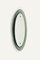 Mid-Century Oval Wall Mirror with White Smoked Glass Frame attributed to Cristal Arte, Italy, 1960s, Image 4