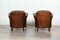 French Sprung Leather Club Armchairs, 1900, Set of 2 6