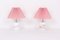 Lampes de Bureau Sakura Roses par Michael Bang pour Holmegaard, 1980s, Set de 2 2