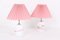 Sakura Table Lamps in Pink by Michael Bang for Holmegaard, 1980s, Set of 2 1