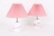 Sakura Table Lamps in Pink by Michael Bang for Holmegaard, 1980s, Set of 2, Image 1