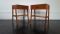 Skandinavische Mid-Century Teak Nachttische, 2er Set 2