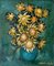 Laimdots Murnieks, Sunflowers, Oil on Cardboard 1