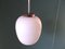 Danish Opaline Glass Suspension Lamp by Bent Karlby for Lyfa, 1950s 2