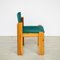 Sedie in legno e stoffa, anni '70, set di 6, Immagine 6