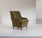 Green Fabric Armchair with Wooden Legs by Paolo Buffa, 1950s, Image 1