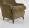 Green Fabric Armchair with Wooden Legs by Paolo Buffa, 1950s 3
