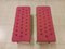 Benches in Pink Fabric with Conical Wooden Legs, 1950s, Set of 2, Image 7