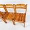 Vintage French Chairs in Pine, 1970s, Set of 4, Image 2