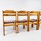 Vintage French Chairs in Pine, 1970s, Set of 4 3