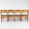 Vintage French Chairs in Pine, 1970s, Set of 4 7