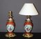 Porcelain Lamps with Chinese Decoration and Gilt Bronze Frame, 1890s, Set of 2 1