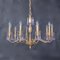 Vintage Brass Chandelier with Murano Glass, 1970s 1