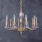 Vintage Brass Chandelier with Murano Glass, 1970s, Image 1