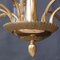 Vintage Brass Chandelier with Murano Glass, 1970s 11