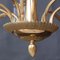 Vintage Brass Chandelier with Murano Glass, 1970s, Image 11