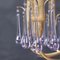Vintage Brass Chandelier with Murano Glass, 1970s, Image 9