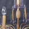 Vintage Brass Chandelier with Murano Glass, 1970s, Image 6