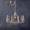 Vintage Brass Chandelier with Murano Glass, 1970s 2