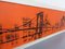 Brooklyn Bridge, New York, 1970er, Acryl auf Holz, gerahmt 9