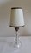 Lámpara de mesa vintage con pie de cristal, años 70, Imagen 1