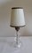 Vintage Table Lamp with Crystal Glass Foot, 1970s 1