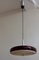 Vintage Ceiling Lamp with Purple Aluminum Screen, 1970s, Image 3