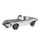 Silbernes Jaguar E-Type Automodell, 20. Jh. von L. Donati, 1960er 1