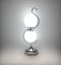 Lámpara de mesa italiana de cromo y vidrio opalino, años 60, Imagen 4