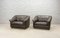 Brown Leather Lounge Chairs from Leolux, Netherlands, 1970s, Set of 2 2