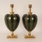 Vintage French Ceramic Lamps in Gilded Brass by Maison Le Dauphin, 1970s, Set of 2 8