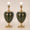 Vintage French Ceramic Lamps in Gilded Brass by Maison Le Dauphin, 1970s, Set of 2 10