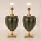 Vintage French Ceramic Lamps in Gilded Brass by Maison Le Dauphin, 1970s, Set of 2, Image 10