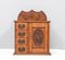 Arts & Crafts Wall Cabinet in Hand-Carved Oak, 1900s 2