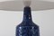 Lámpara de mesa danesa alta en azul cobalto de Per Linnemann-Schmidt para Palshus, años 60, Imagen 11