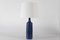 Tall Danish Cobalt Blue Table Lamp by Per Linnemann-Schmidt for Palshus, 1960s 1