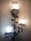 Antique Silver Leaf Wrought Iron Wall Sconce, 1960s, Image 5
