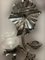Antique Silver Leaf Wrought Iron Wall Sconce, 1960s, Image 13