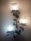 Antique Silver Leaf Wrought Iron Wall Sconce, 1960s, Image 2