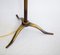 Brass & Leather Floor Lamp by Hugo Gorge for Kalmar, Austria, 1930s, Image 2