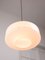 Lampe à Suspension Mid-Century en Verre Blanc & Laiton, Italie 9
